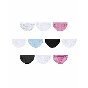 10-Pack Hanes Women's Cotton Bikini Panties $11 + Free Shipping