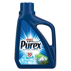 Purex Laundry Detergent: 50-Oz Mountain Breeze, 43.5-Oz Purex + Oxi, 43.5-Oz Purex Plus Clorox 2, More 3 for $6 ($2 each) + free Shipping
