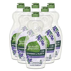 6-Pack 19-Oz Seventh Generation Dish Liquid Soap (Lavender Flower & Mint) $12.70 w/ Subcribe & Save & More