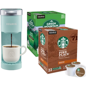 Keurig K-Mini Single Serve Coffee Maker (various colors) + 48-Count K-Cups (various) $50 + free shipping
