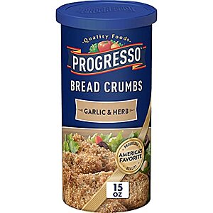 15-Oz Progresso Bread Crumbs (Garlic And Herb) $1.66 + Free Shipping w/ Prime or on $25+