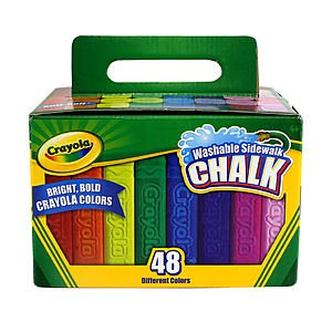 48-Ct Crayola Washable Sidewalk Chalk $2.80, More + free store pickup, 240-Ct Crayola Construction Paper Pack $3.40 + free shipping