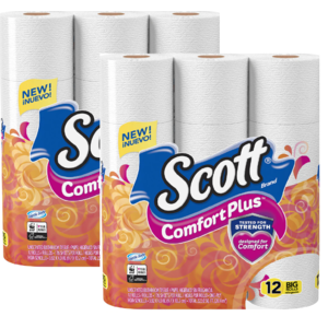 24-Count Scott ComfortPlus Big Rolls Toilet Paper $6.40 + Free Store Pickup