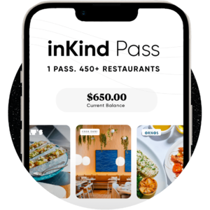 inKind (Dining App) $180 Credit for $50 (Amex Offer YMMV)  or $50 Credit for $0