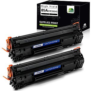 JARBO Compatible Toner Cartridges Replacement for HP 85A CE285A, Compatible with HP Laserjet Printers 2-Pack $10 ac Amazon - $10