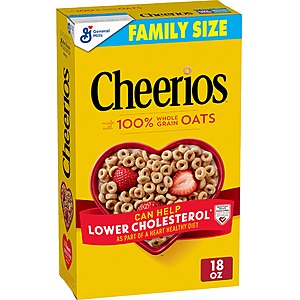 18-Ounce Original Cheerios Heart Healthy Cereal $2.39 + Free Shipping w/ Prime or on $25+