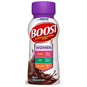24-Count 8-Oz BOOST Women Balanced Nutritional Shakes (Rich Chocolate) $17.19 ($0.72 each) w/ S&S + Free Shipping w/ Prime or on $25+
