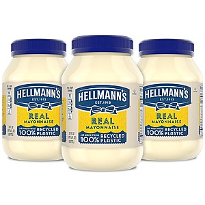 Helmann's Mayonnaise 30 oz, 3 pack (After $3 coupon + subscribe & save) $10.91