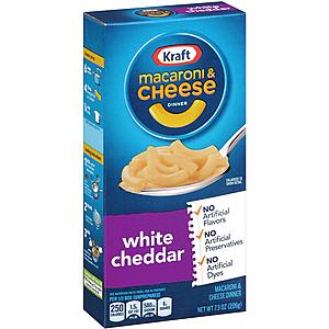 8-Pack of 7.25oz Kraft Macaroni and Cheese Dinner (White Cheddar) $5.76 or Less + Free Shipping Amazon.com