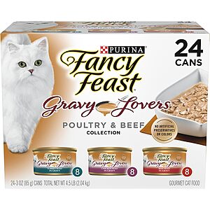 Fancy Feast Gravy Lovers 24 pack with coupon + S&S $14.69