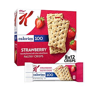 96-Count Kellogg's Special K Pastry Crisps Breakfast Bars (Strawberry) $14.85 w/ Subscribe & Save