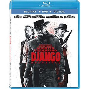 Django Unchained (Blu-Ray + DVD + Digital) $3.50