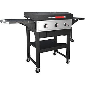 Char-Broil 28" 3-Burner Liquid Propane Gas Griddle Fixed Cart Grill $160.65 + $25 S/H