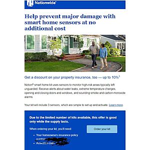 YMMV Nationwide Home Insurance customers - Free Notion sensors