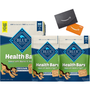 56-Oz Blue Buffalo Apple and Yogurt Natural Crunchy Dog Treats  + 2-Pack 16-Oz Blue Buffalo Treats + $10 Amazon Gift Card $24.18 + Free Shipping