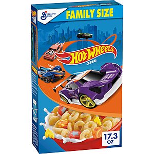 17.3-Oz General Mills Hot Wheels Breakfast Cereal Family Size Pack $2.60 + Free Shipping w/ Prime or on $25+