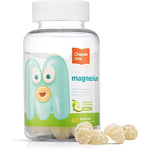60-Count Chapter One Magnesium Gummies (Peach or Apple) $5.50 each w/ S&S at Amazon