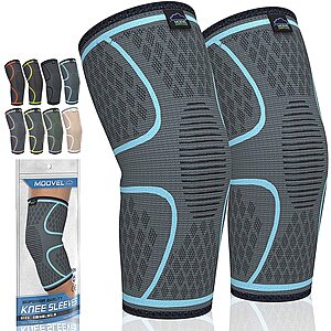2-Pack Modvel Knee Compression Sleeves (S/M/L/XL/XXL) from $9.50 & More
