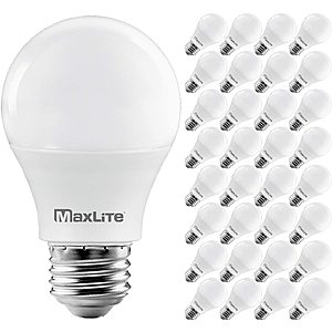32-Pack MaxLite Dimmable 5000K 800 Lumen A19 LED Bulb (60w equivalent) $33 + free s/h