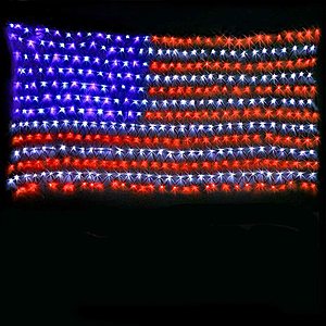 American Flag Lights with 420 Super Bright Waterproof LEDs $17.54