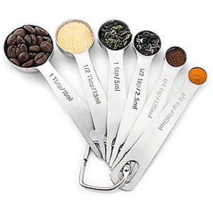 80%OFF Winage Measuring Spoons Tsp and Tablespoon for Measuring Dry and Liquid Ingredients 18/8 Stainless Steel Pack of 6 $3.05 (reg. $15.99)