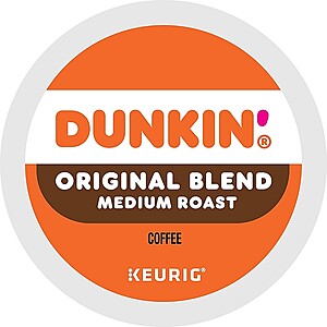 New AutoRestock Customers: 22-Ct Dunkin' Original Blend Coffee Keurig K-Cup Pods $5.40 w/ AutoRestock + Free S/H
