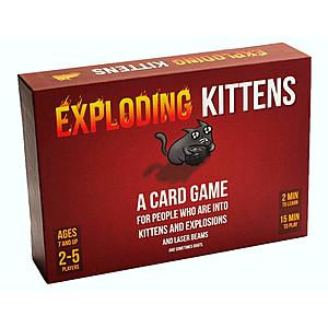 Exploding Kittens Card Game - Family-Friendly Party Games - Card Games for Adults, Teens & Kids $12.99