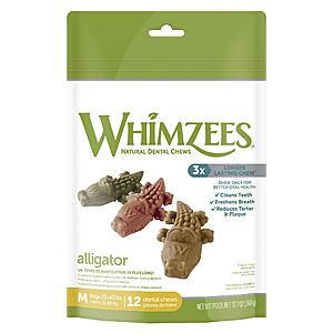 Select Accts: WHIMZEES Grain Free Dog Dental Treats: 12-ct Medium Alligator $3 & More w/ Subscribe & Save