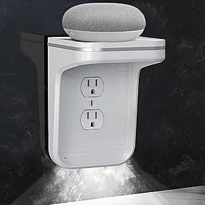 Night Light Outlet Shelf Power LED Outlet Cover Shelves with Built-in Cable Management $16.99
