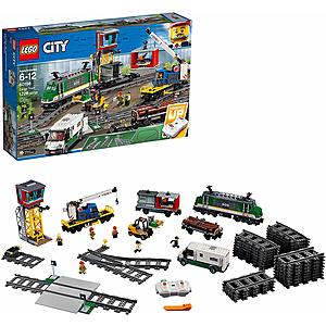 LEGO City Cargo Train 60198 Remote Control Train Building Set with Tracks for Kids $176