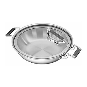 CookCraft 3-Ply Cookware: 12'' Dual Handle Casserole $24.95 & More + Free Shipping