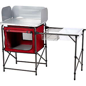 Ozark Trail Deluxe Camp Kitchen w/ Storage & Sink Table $50 + Free Shipping