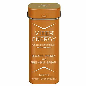 Viter Energy Caffeinated Mints - 40mg Caffeine Lightning Deal $14.99