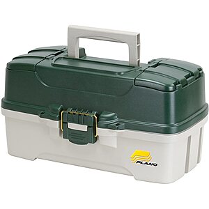 Plano 3-Tray Fishing Tackle Box w/ Dual Top Access (Dark Green Metallic/ Off White) $9.74 + Free S&H w/ Prime or orders $25+ ~ Amazon