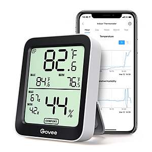 Govee Indoor Bluetooth Temperature Humidity Monitor (H5075) $6.90 + Free Shipping