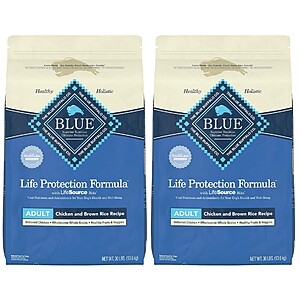 New Petco Customers: 30-lbs Blue Buffalo Life Protection Adult Dry Dog Food 2 for $28.55 & More + Free S&H