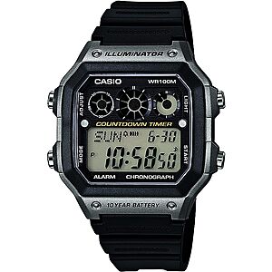 Casio Men's AE1200WH-1A & AE-1300WH-8AVCF $15.99 Black Analog Digital Multi-Function Watch at Amazon