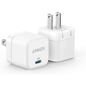 20W Anker Foldable USB-C Fast Charging Wall Charger: 3-Pack $19.20, 2-Pack $14.40