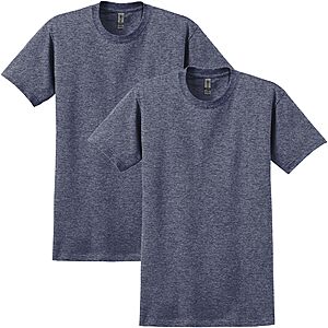 2-Pack Gildan Men's Ultra Cotton T-Shirt (Heather Navy, Medium) $5.25