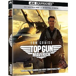 Top Gun: Maverick (4K UHD + Digital) $10 + Free Shipping w/ Prime or on $35+