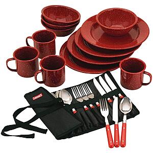 24-Piece Coleman Speckled Enamelware Cook Set (Red) $20 + Free Shipping w/ Prime or on $35+