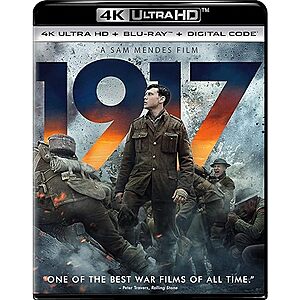 $8.79: 1917 (4K Ultra HD + Blu-ray + Digital HD)