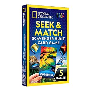 National Geographic: Scavenger Hunt Kids Card Game $5 + Free Shipping w/ Prime or on $35+
