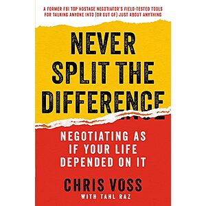 Never Split The Difference by Chris Voss (Kindle Edition) $1.99