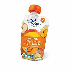 12-Pack of 3.5oz Plum Organics Stage 2 Baby Food (Mango, Sweet Potato, Apple & Millet) $6.20 or Less w/ S&S + Free Shipping ~ Amazon