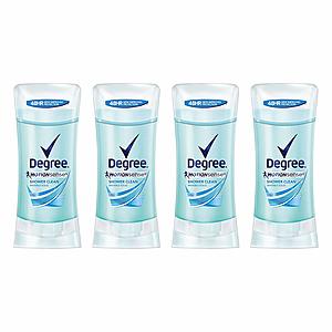 Add-on Item: 4-Count of 2.6oz Degree Women MotionSense Antiperspirant Deodorant (Shower Clean) $7.02 ~ Amazon