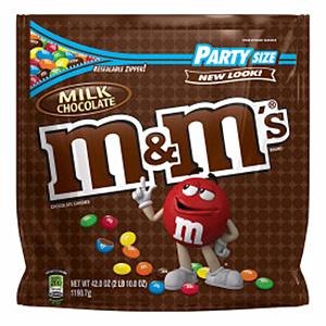 42oz M&M's Milk Chocolate Candy Party Size Bag $4.50 + Free S/H w/ Prime