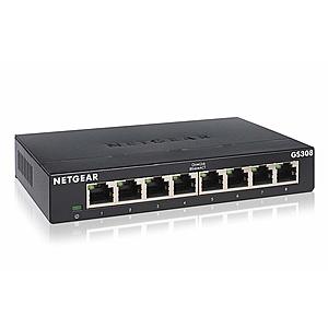 Netgear GS308 8-Port Gigabit Ethernet Unmanaged Metal Desktop Switch $16