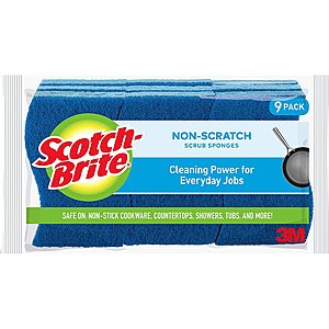 9-Count Scotch-Brite Non-Scratch Scrub Sponges $5.55 & More w/ Subscribe & Save
