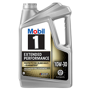 Mobil 1 Extended Performance 10w-30 5 quart $5.96 after $15 rebate at Walmart